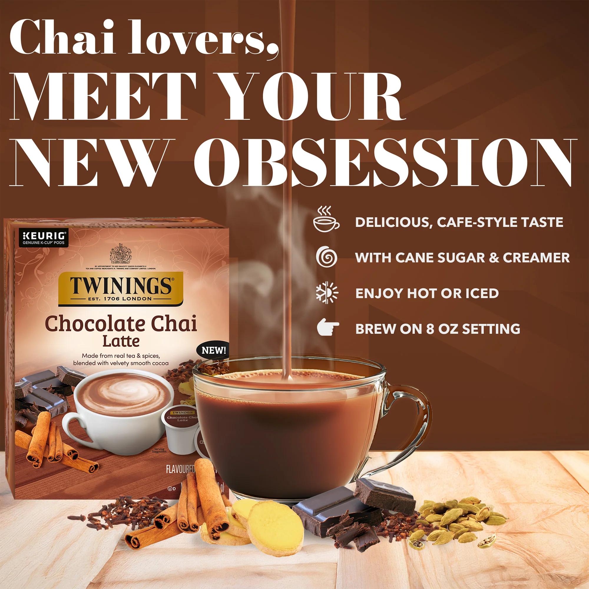 Chocolate Chai Latte Tea K-Cup® Pods - Image 2